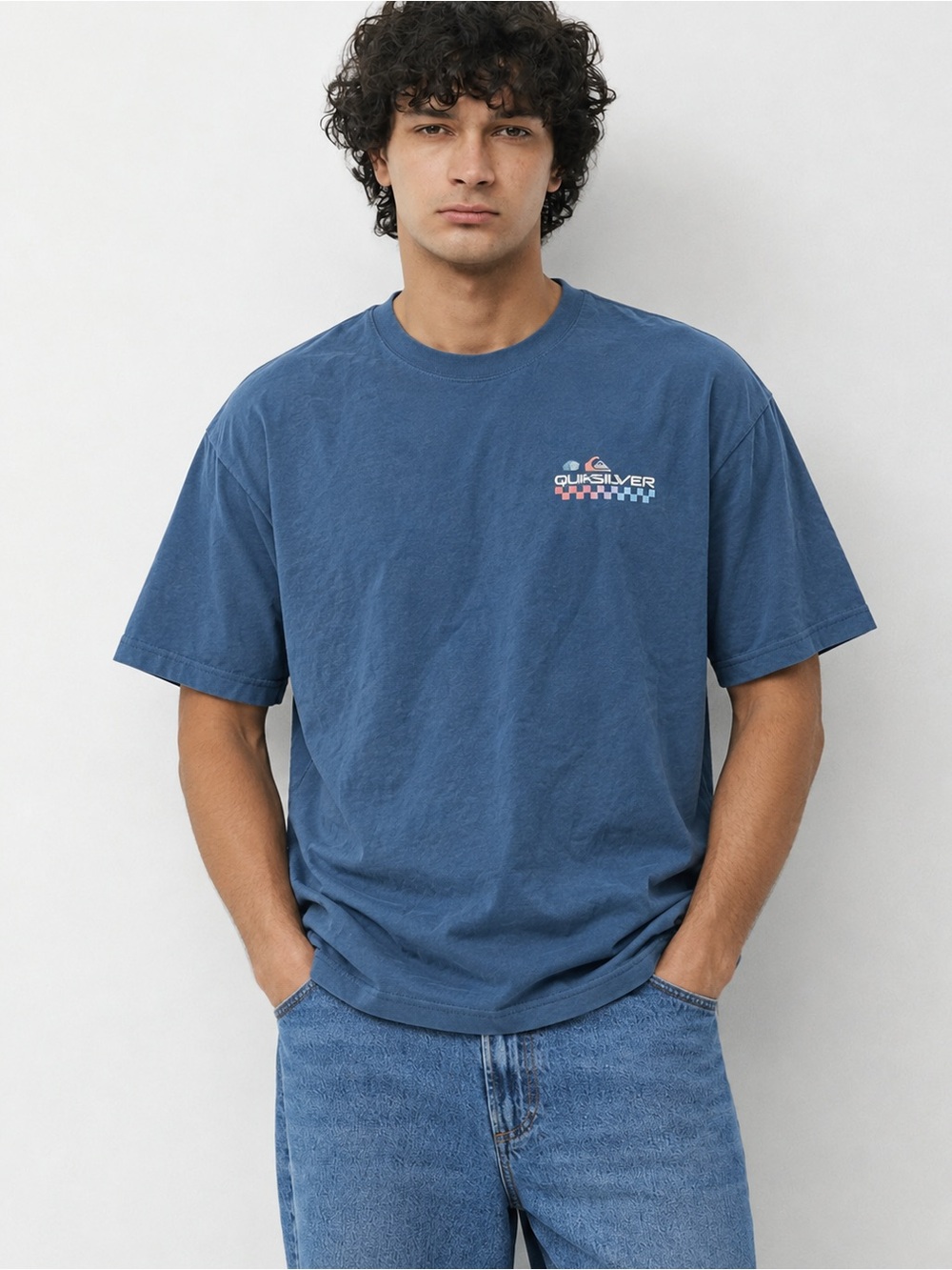 QUIKSILVER Blue Graphic Logo T-Shirt XXL NWT Mens Surf Skate Tee